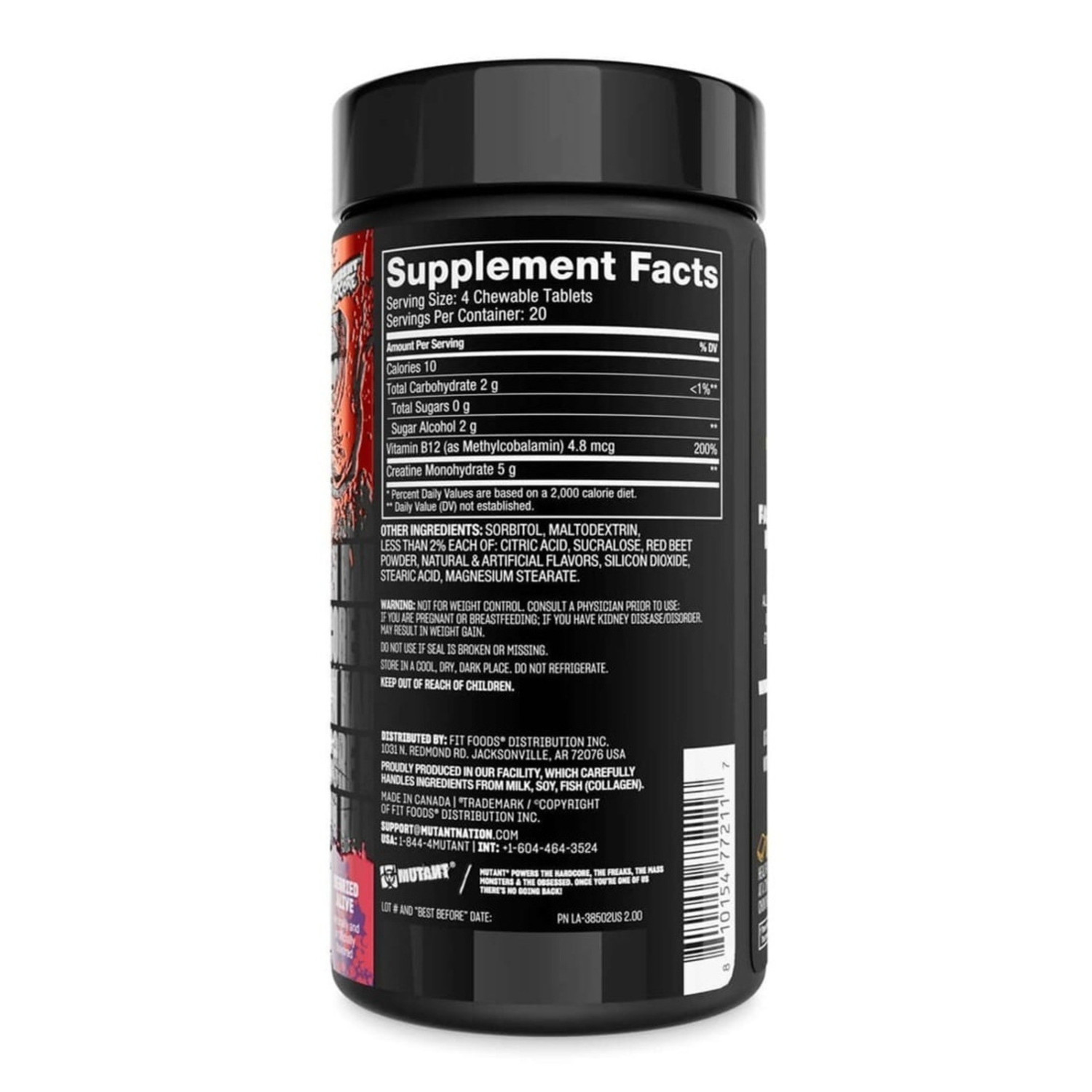 Mutant Creatine Bytz 80 Chewable Tablets Mutant Creatine Bytz 80 Chewable Tablets