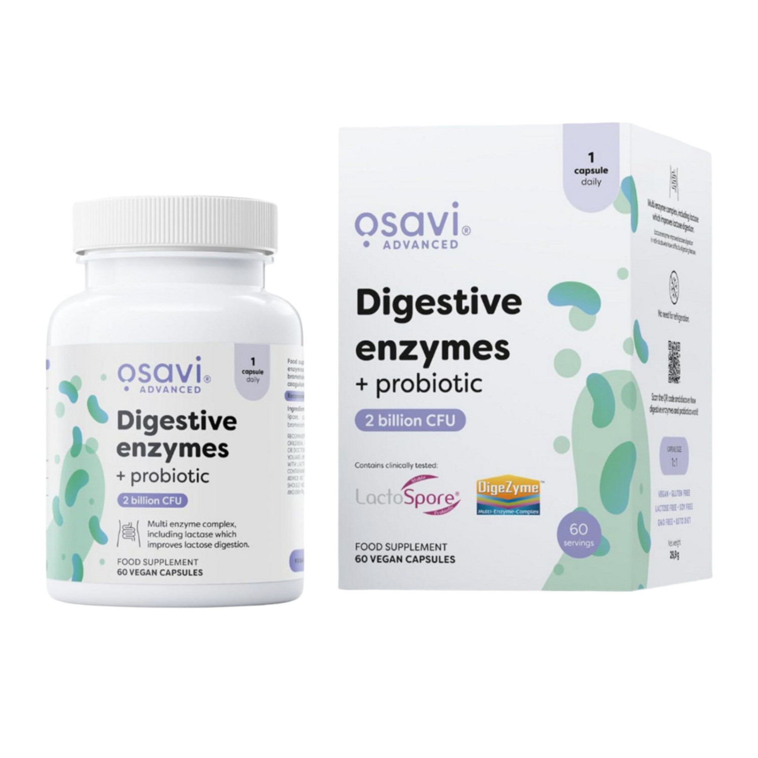 Osavi Digestive Enzymes + Probiotic Vegan Caps