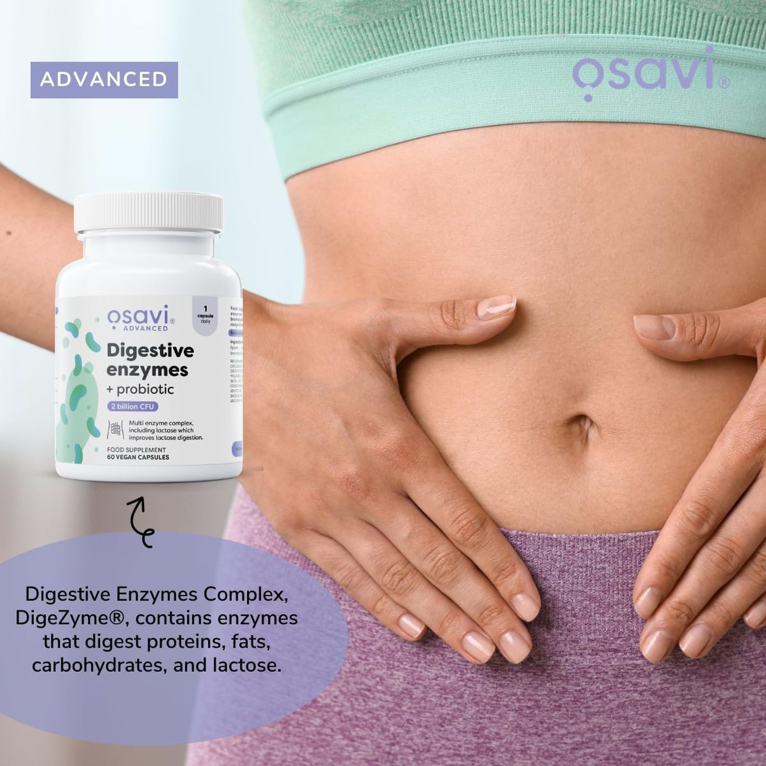 Osavi Digestive Enzymes + Probiotic Vegan Caps