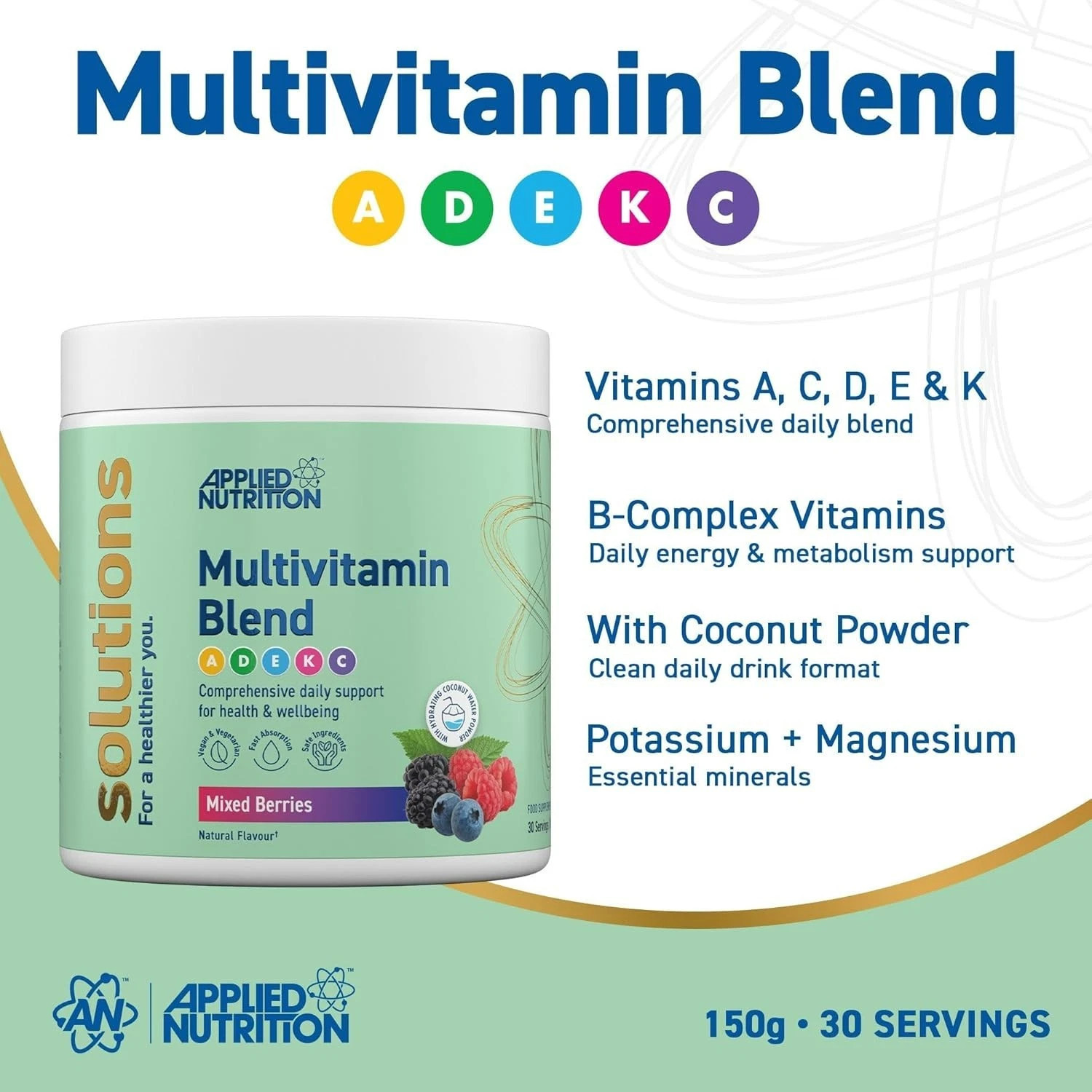 Applied Nutrition Solutions Multivitamin Blend 150g Applied Nutrition Solutions Multivitamin Blend 150g