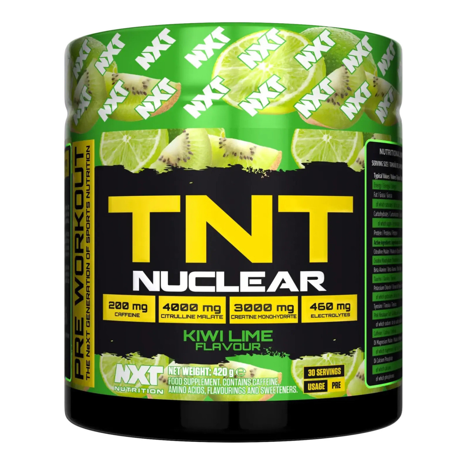 NXT Nutrition TNT Nuclear Pre Powder 420g NXT Nutrition TNT Nuclear Pre Powder 420g
