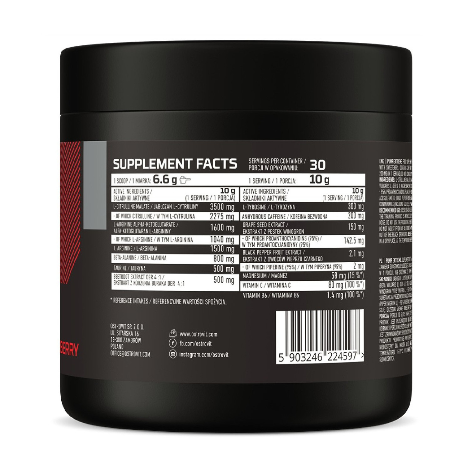 Ostrovit Pump Extreme Powder 300g Ostrovit Pump Extreme Powder 300g