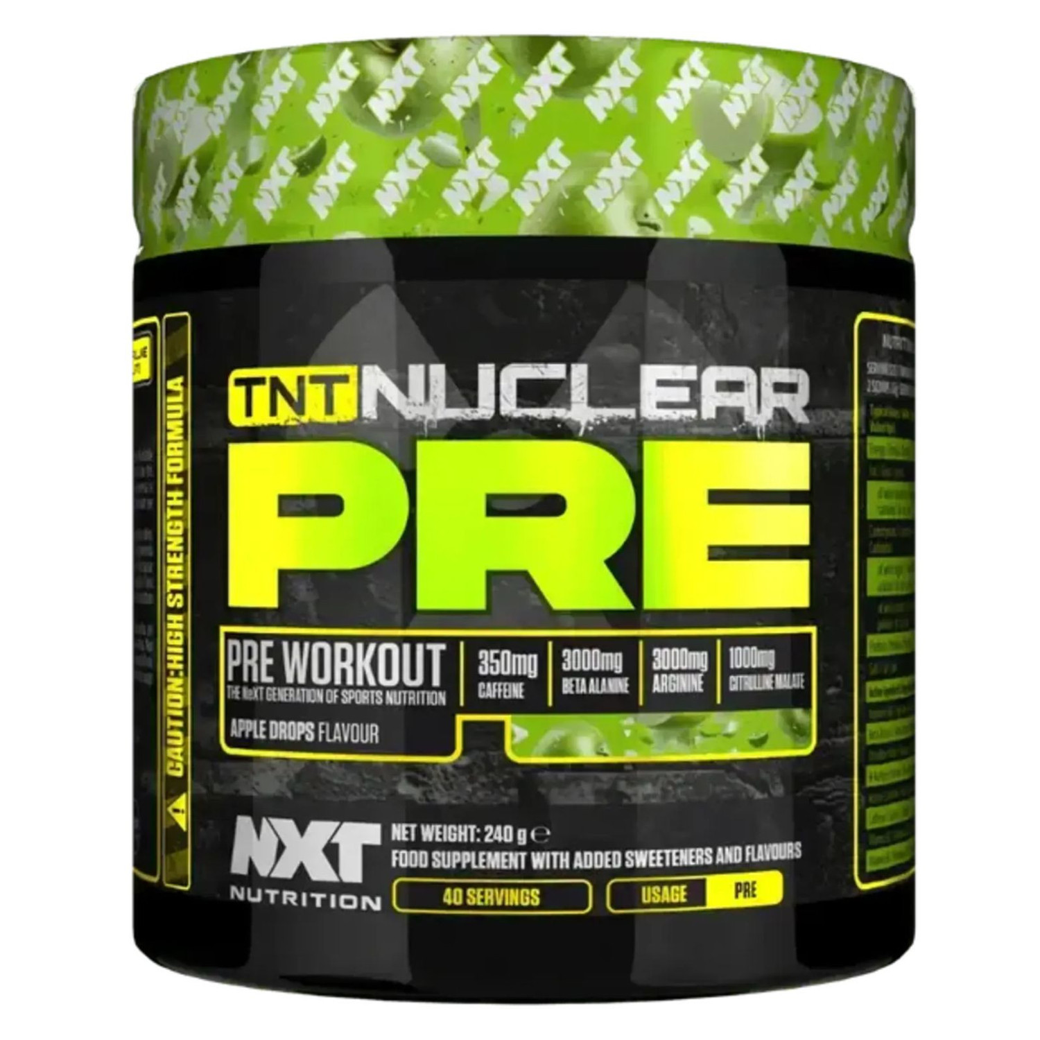 NXT Nutrition TNT Nuclear Pre Powder 240g NXT Nutrition TNT Nuclear Pre Powder 240g