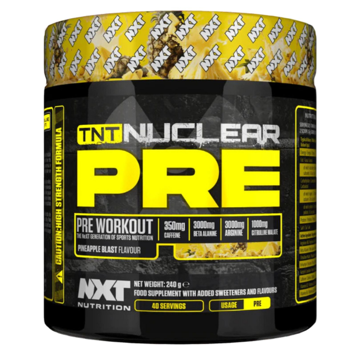 NXT Nutrition TNT Nuclear Pre Powder 240g NXT Nutrition TNT Nuclear Pre Powder 240g