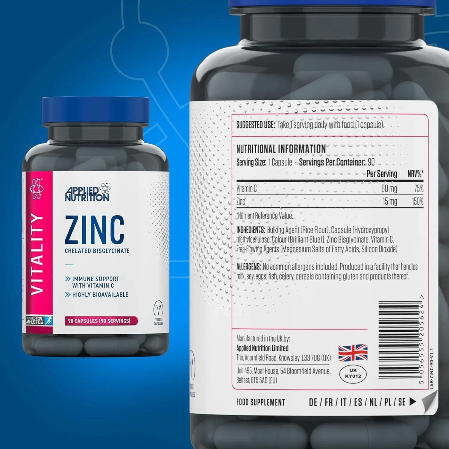 Applied Nutrition Zinc 90 Vegan Caps