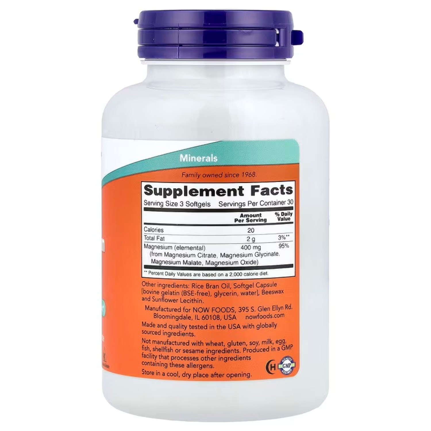 NOW Foods Magnesium Citrate Softgels