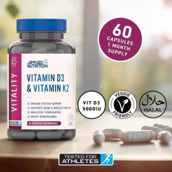 Applied Nutrition Vitamin D3 & Vitamin K2 60 Caps