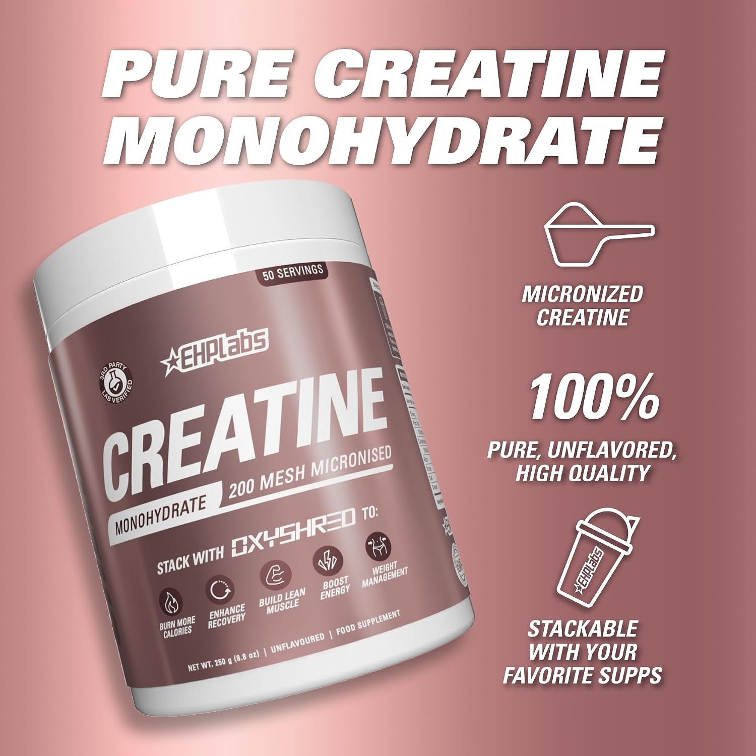EHP Labs Creatine Monohydrate Powder 250g