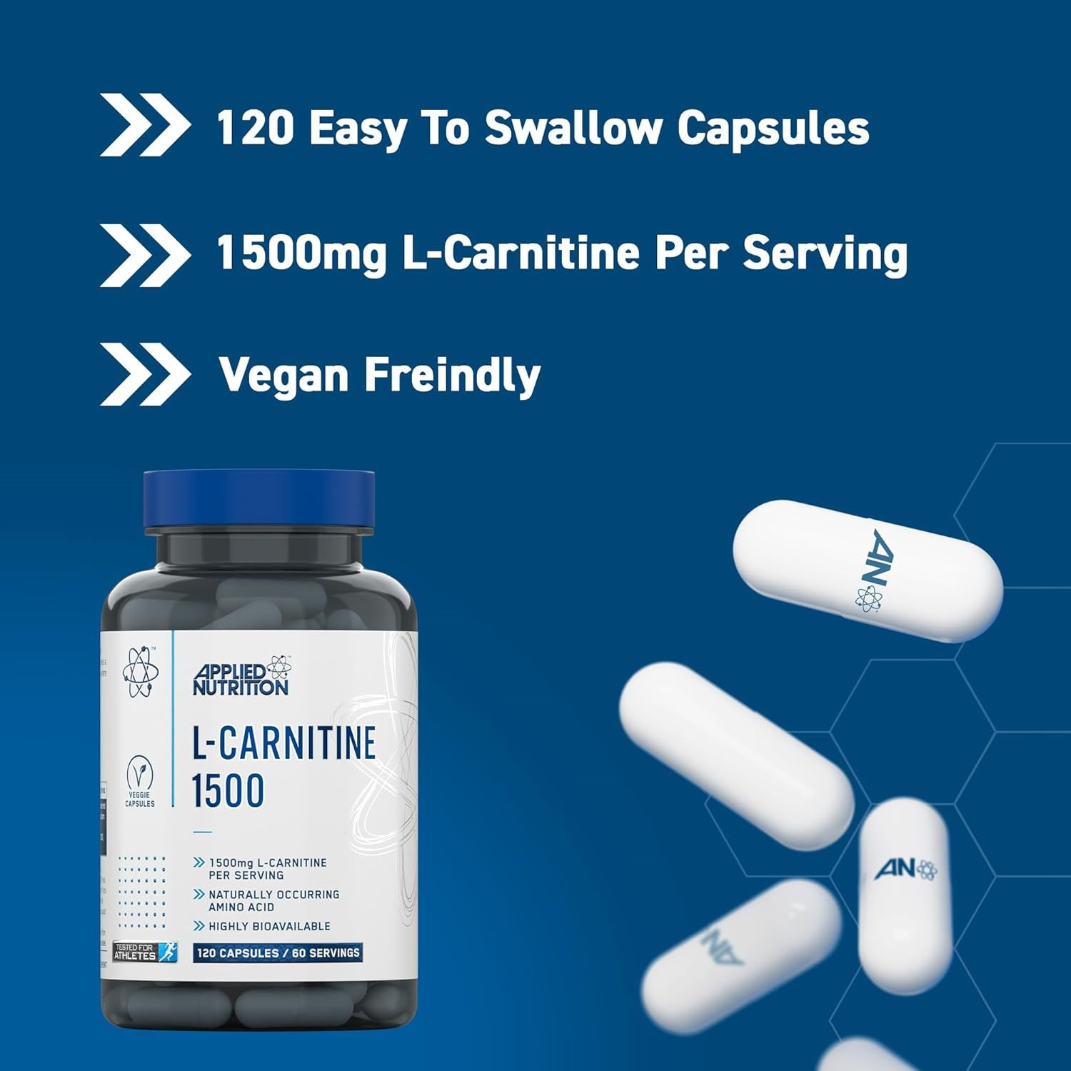 Applied Nutrition L-carnitine 1500 120 Veggie Caps Applied Nutrition L-carnitine 1500 120 Veggie Caps