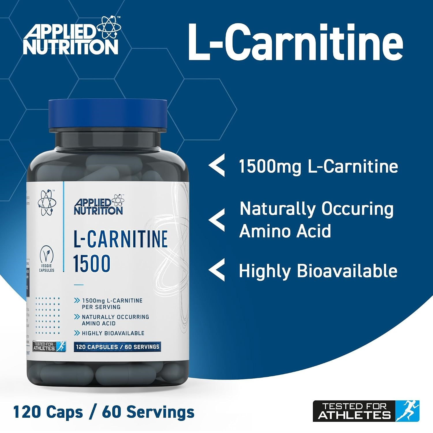 Applied Nutrition L-carnitine 1500 120 Veggie Caps Applied Nutrition L-carnitine 1500 120 Veggie Caps