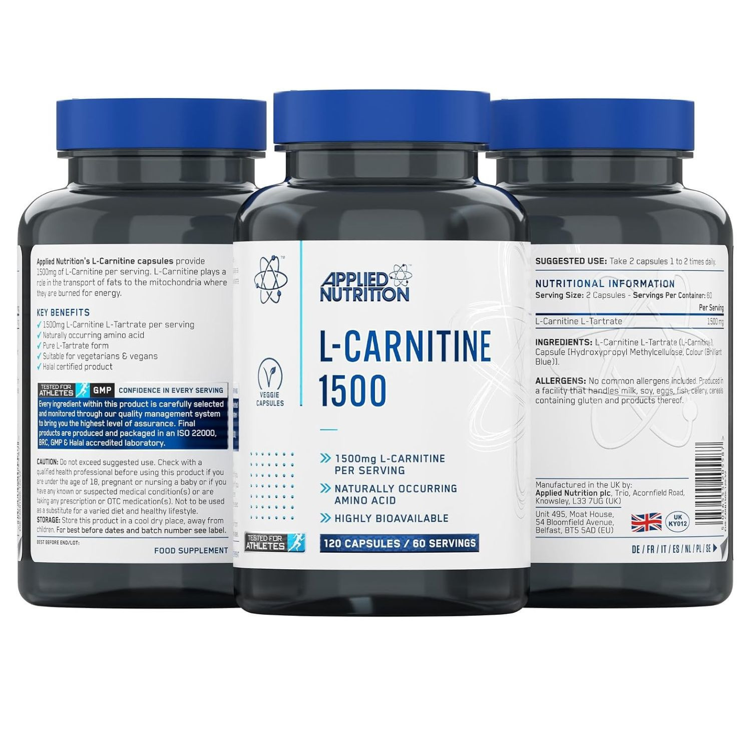 Applied Nutrition L-carnitine 1500 120 Veggie Caps Applied Nutrition L-carnitine 1500 120 Veggie Caps