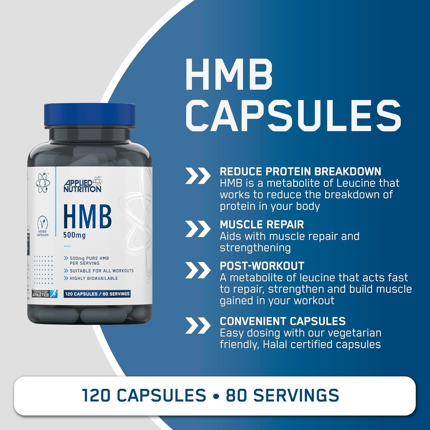 Applied Nutrition HMB 500mg 120 Caps Applied Nutrition HMB 500mg 120 Caps