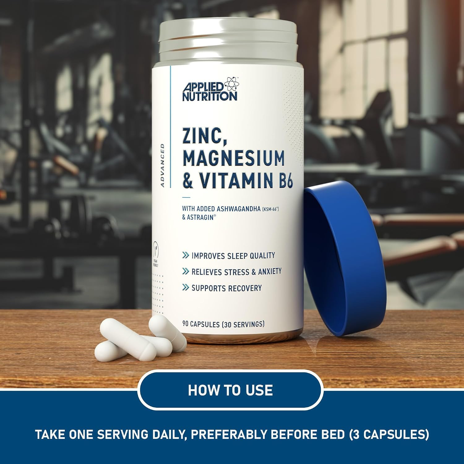 Applied Nutrition Zinc, Magnesium & Vitamin B6 90 Caps Applied Nutrition Zinc, Magnesium & Vitamin B6 90 Caps
