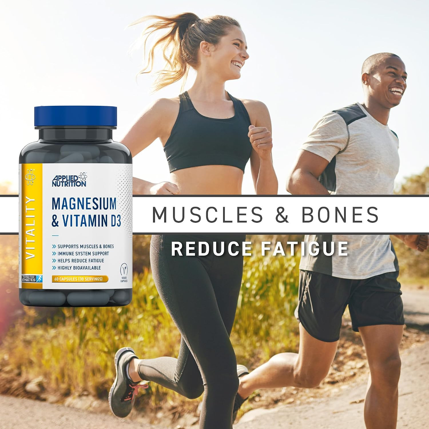 Applied Nutrition Magnesium & Vitamin D3 60 Caps