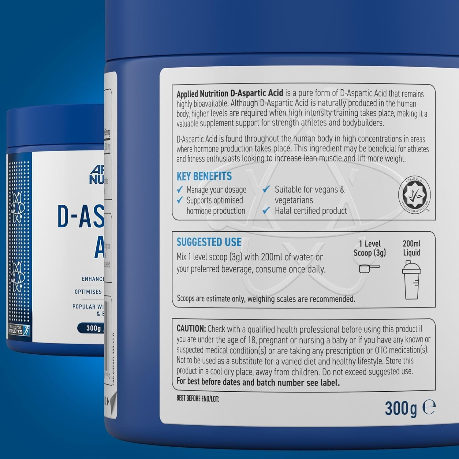 Applied Nutrition D‑Aspartic Acid Powder 300g Applied Nutrition D‑Aspartic Acid Powder 300g