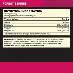 Optimum Nutrition Electrolyte Powder 264g Optimum Nutrition Electrolyte Powder 264g