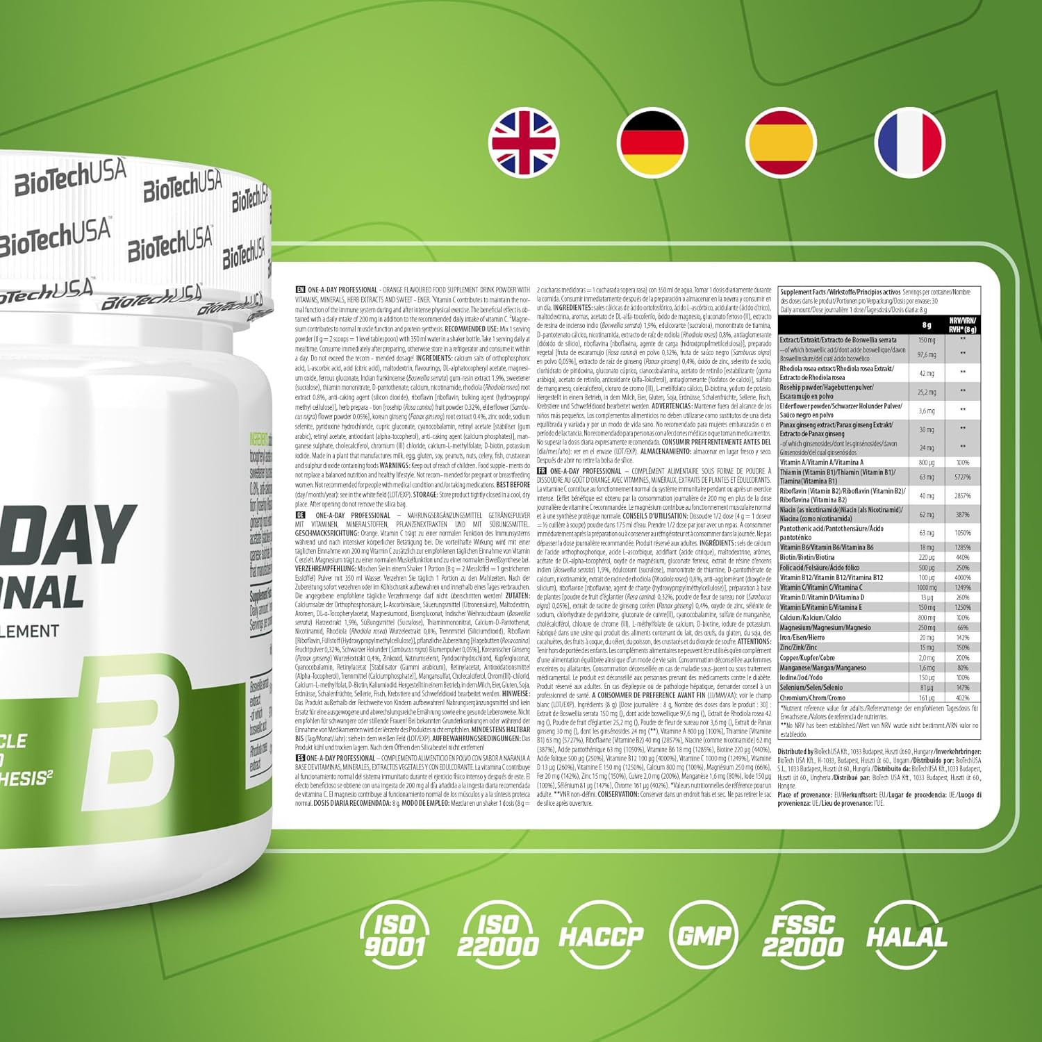 Biotech USA One‑A‑Day Professional Powder 240g Biotech USA One‑A‑Day Professional Powder 240g