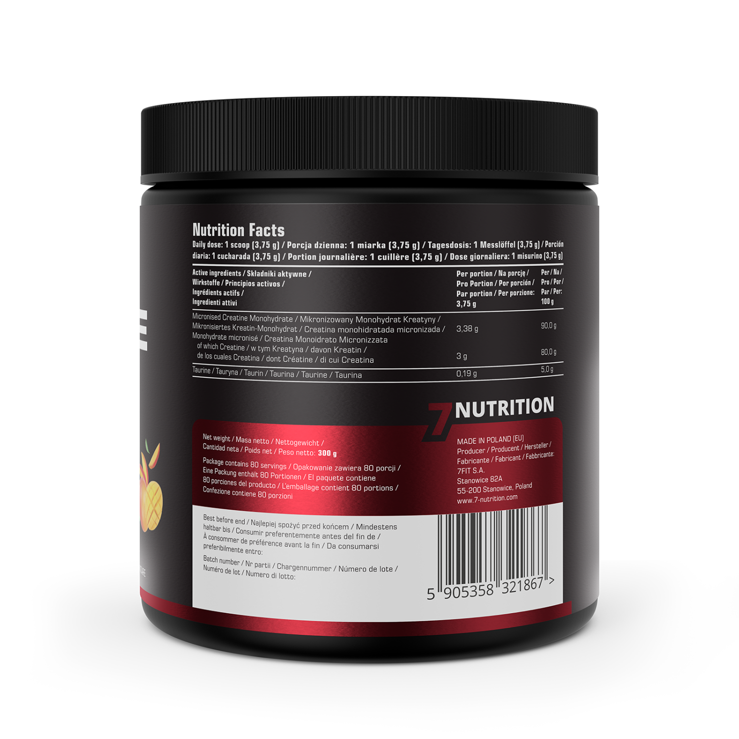 7Nutrition Creatine Monohydrate Flavoured Powder