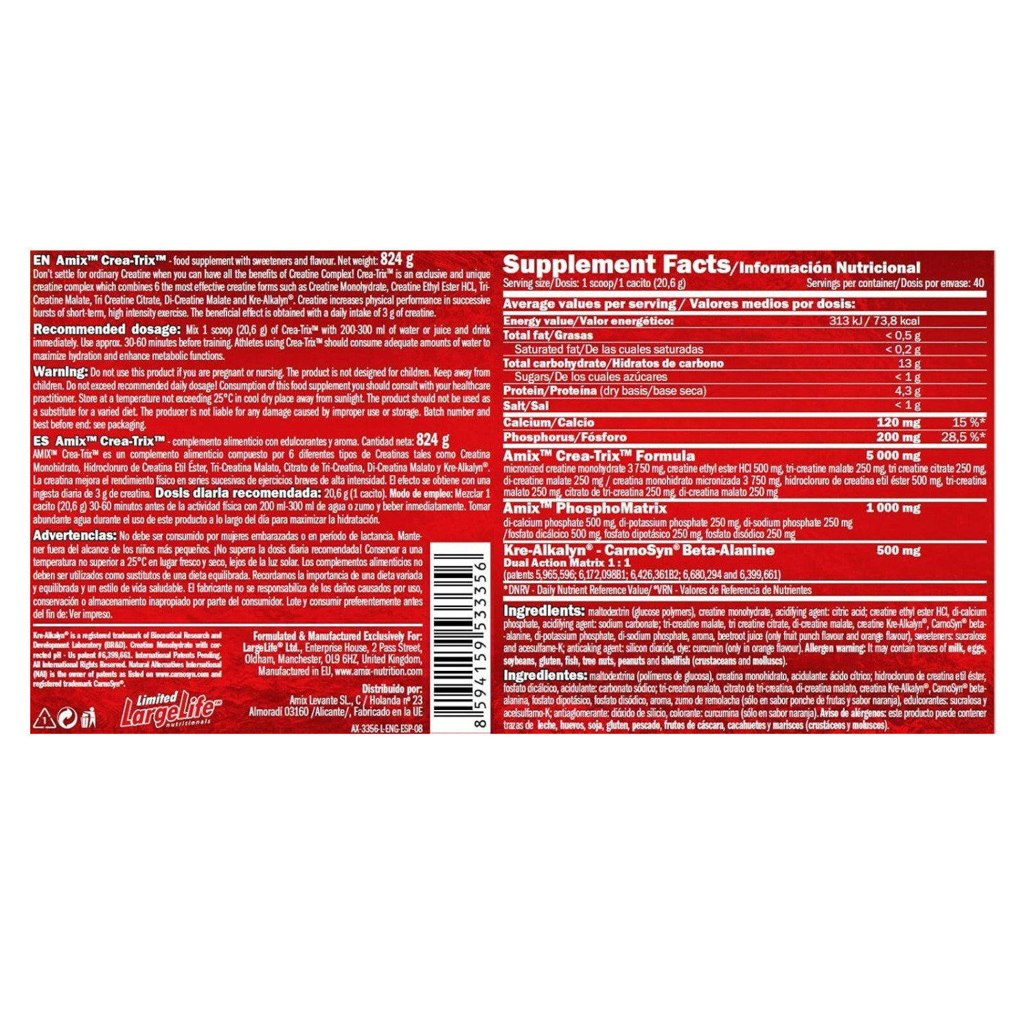 Amix Crea-Trix Powder 824g