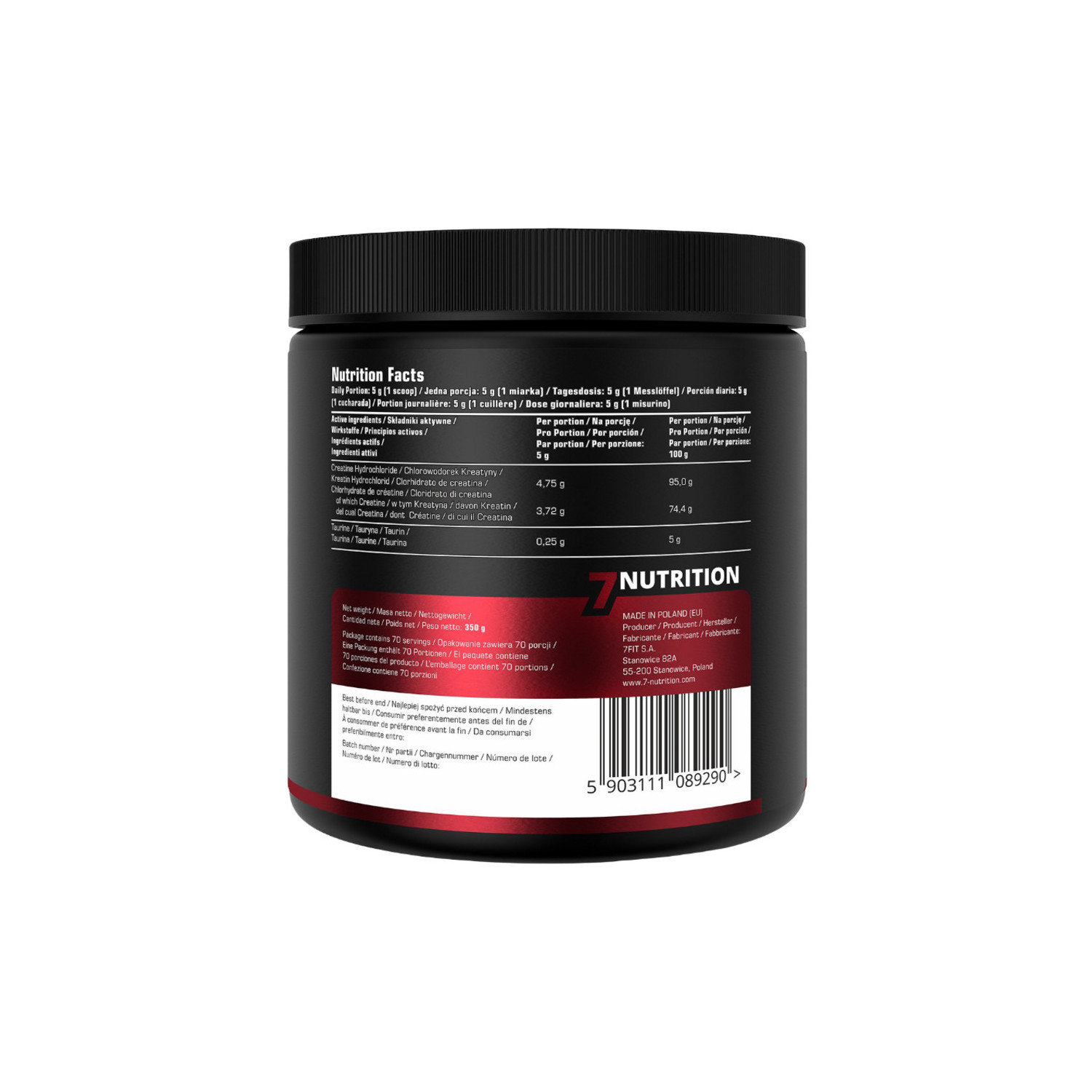 7Nutrition HCL Creatine Powder 350g