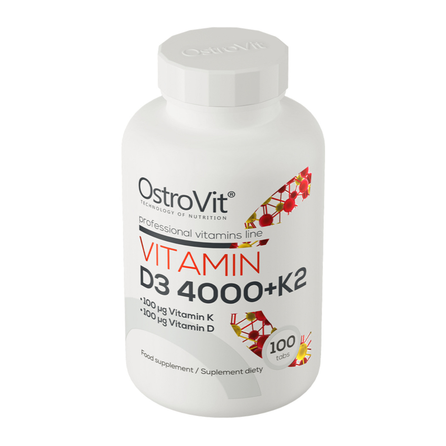 Ostrovit Vitamin D3 4000+K2 100 Tabs