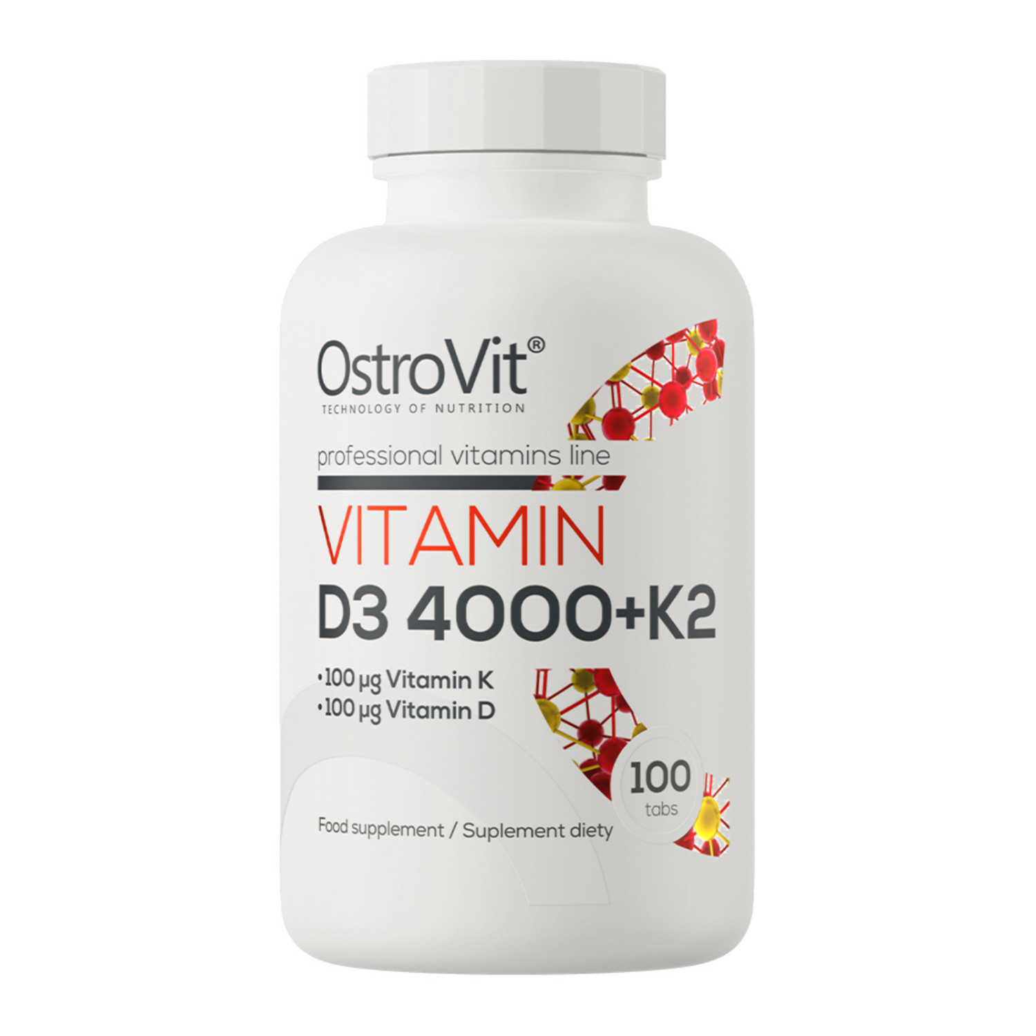 Ostrovit Vitamin D3 4000+K2 100 Tabs