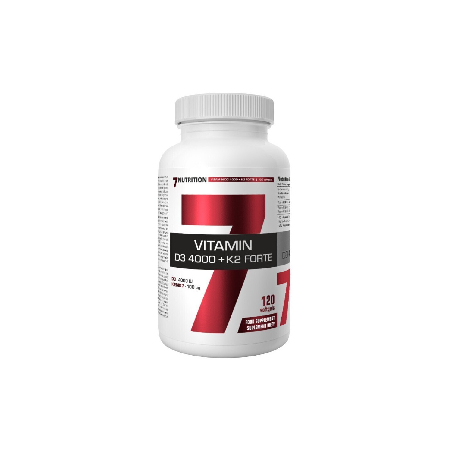 7Nutrition Vitamin D3 4000 + K2 Forte 120 Caps