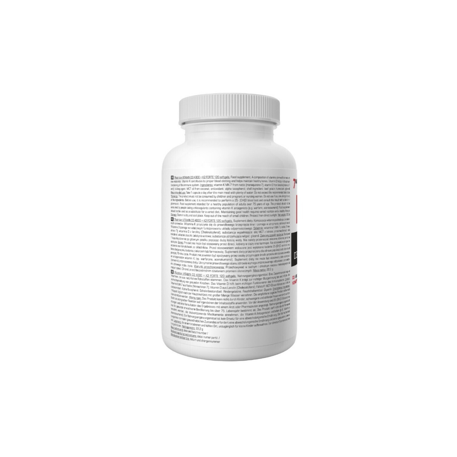 7Nutrition Vitamin D3 4000 + K2 Forte 120 Caps