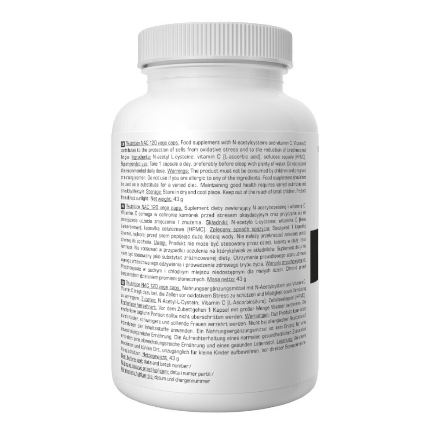 7Nutrition NAC 120 Vege Caps