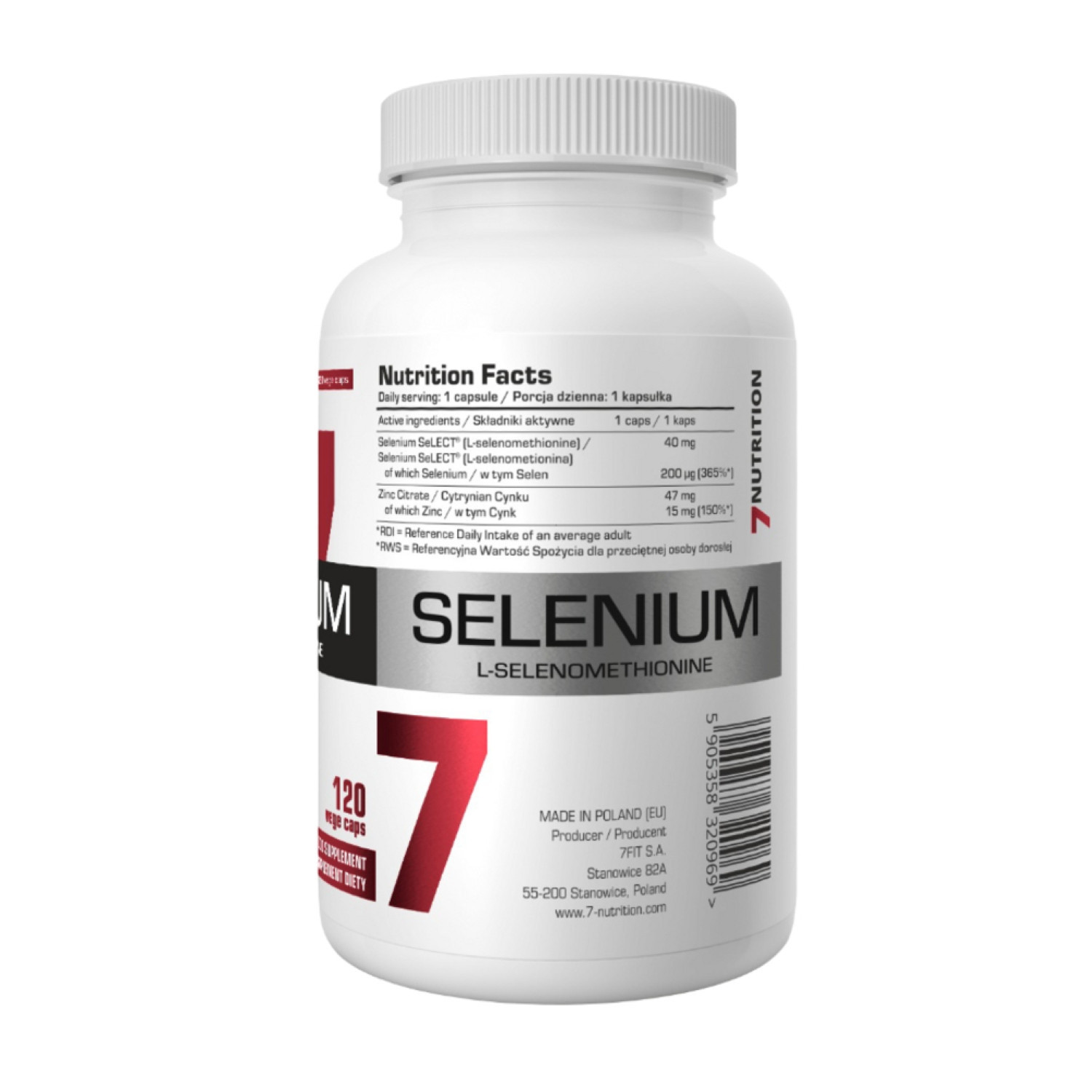 7Nutrition Selenium 120 Vege Caps