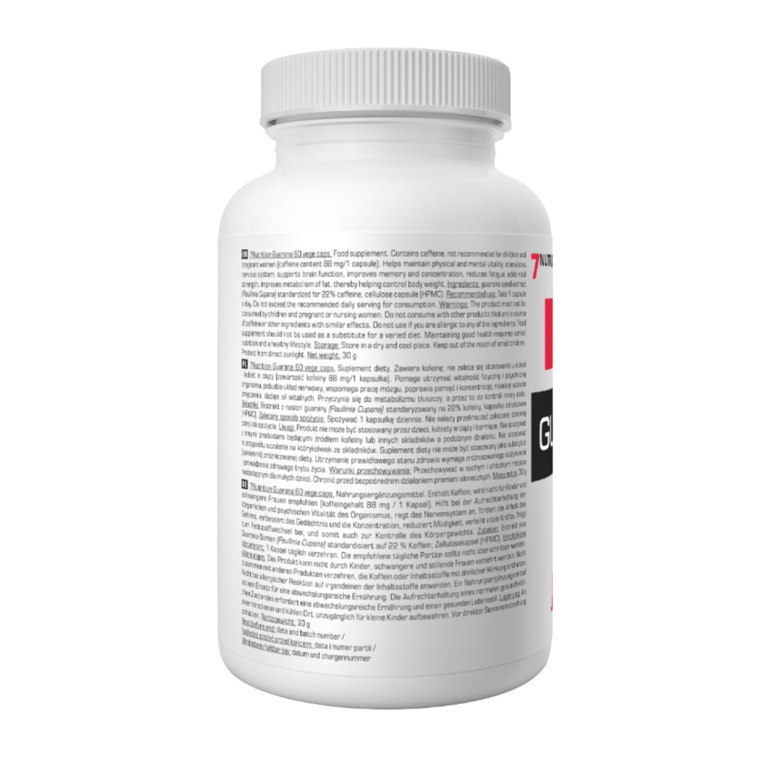 7Nutrition Guarana 60 Vege Caps 7Nutrition Guarana 60 Vege Caps
