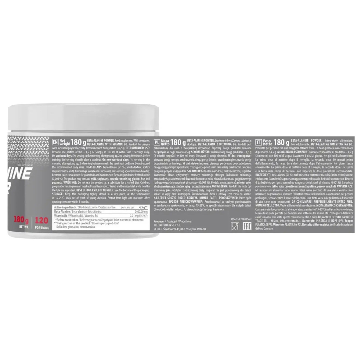 Trec Nutrition Beta-Alanine Powder 180g