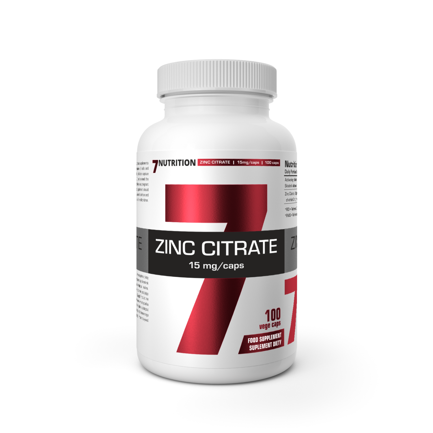 7Nutrition Zinc Citrate 100 Vege Caps 7Nutrition Zinc Citrate 100 Vege Caps