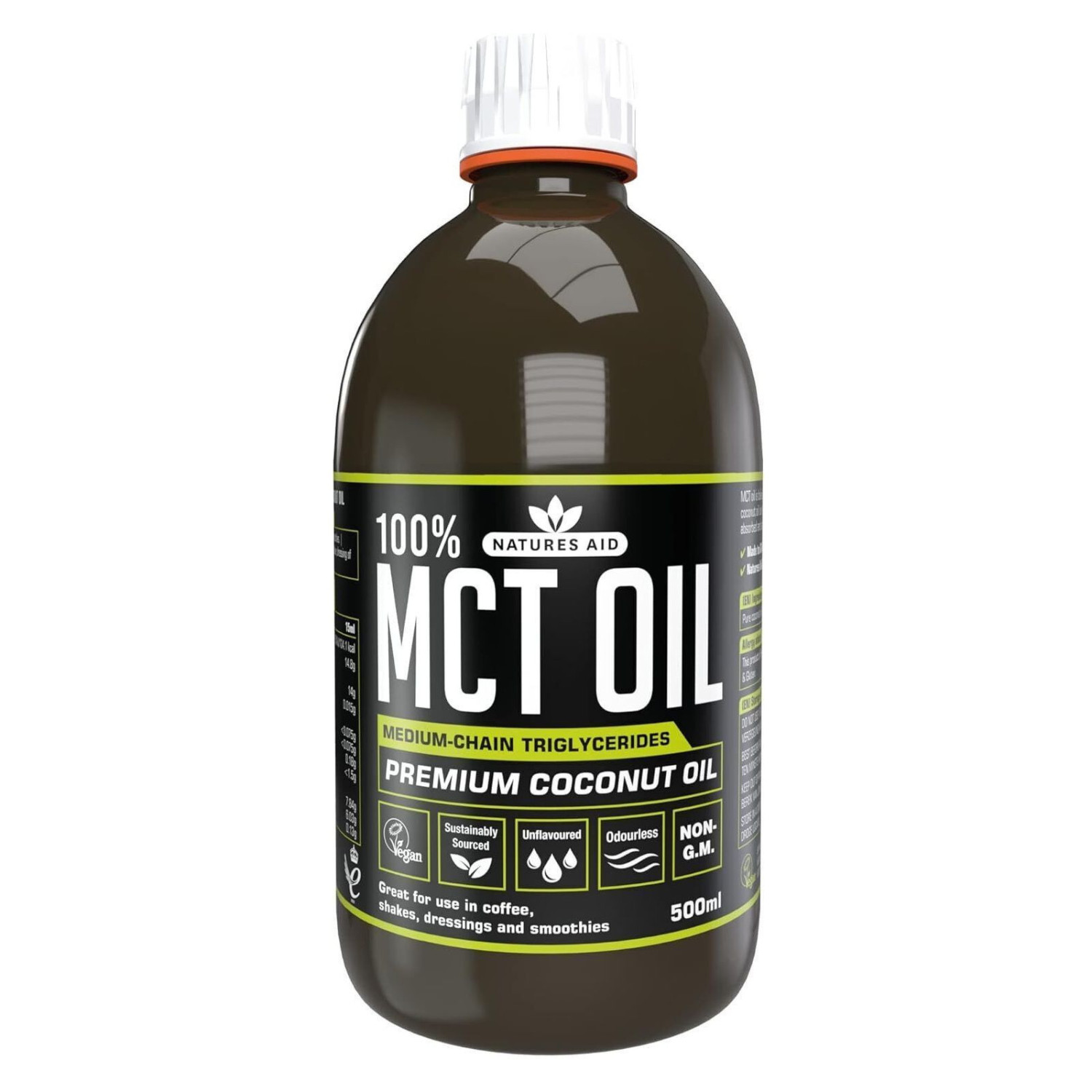 Natures Aid 100% MCT Oil 500ml Natures Aid 100% MCT Oil 500ml