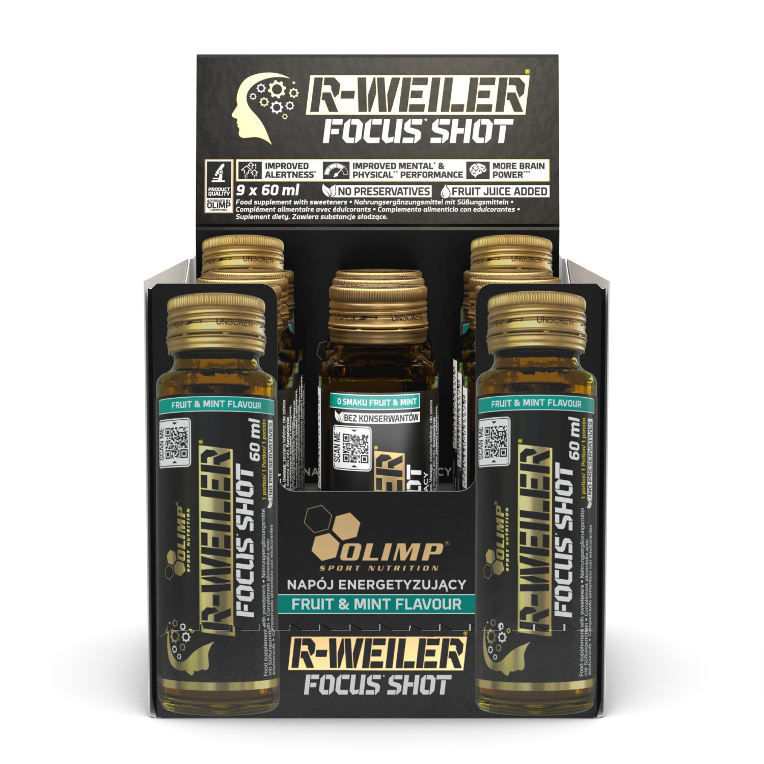 Olimp Nutrition R‑Weiler Focus Shots 9 x 60ml Olimp Nutrition R‑Weiler Focus Shots 9 x 60ml