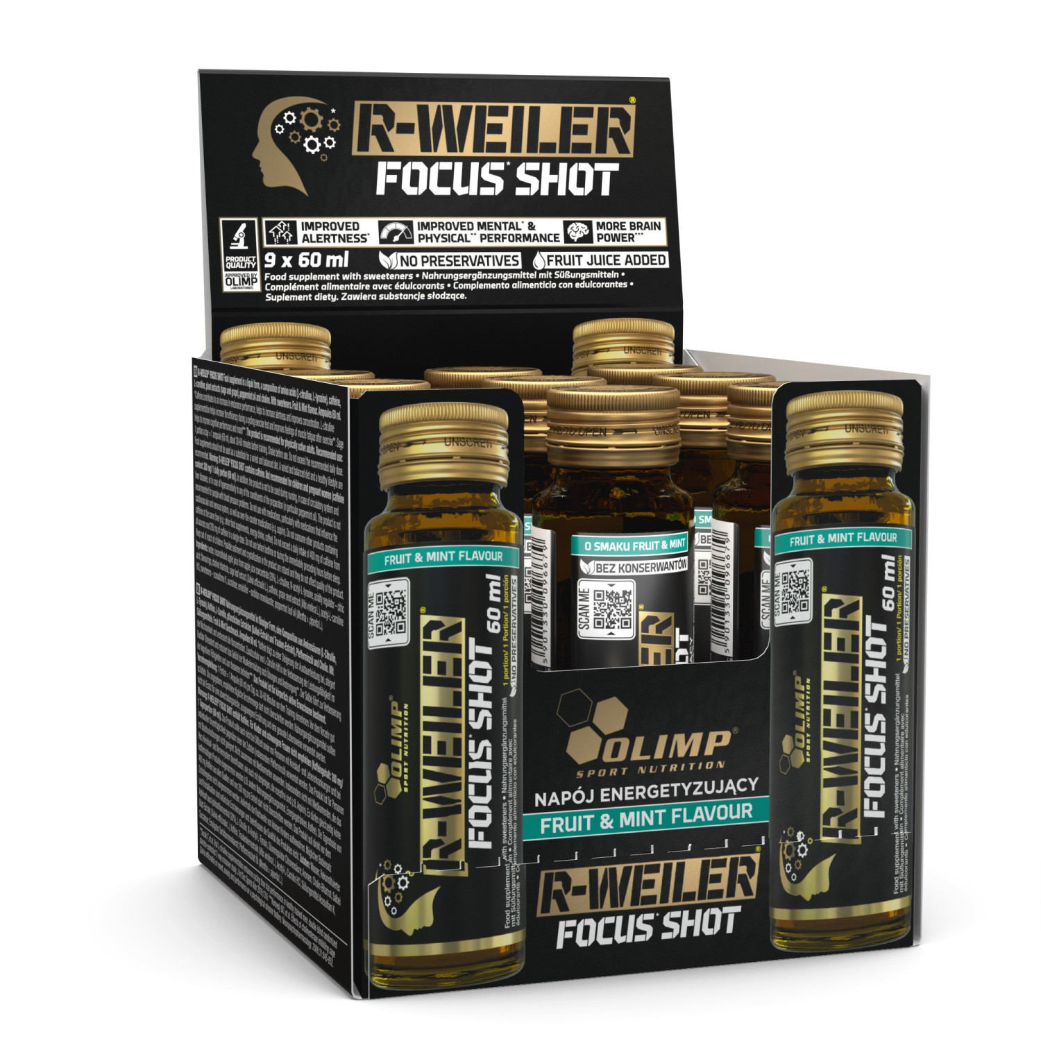 Olimp Nutrition R‑Weiler Focus Shots 9 x 60ml Olimp Nutrition R‑Weiler Focus Shots 9 x 60ml