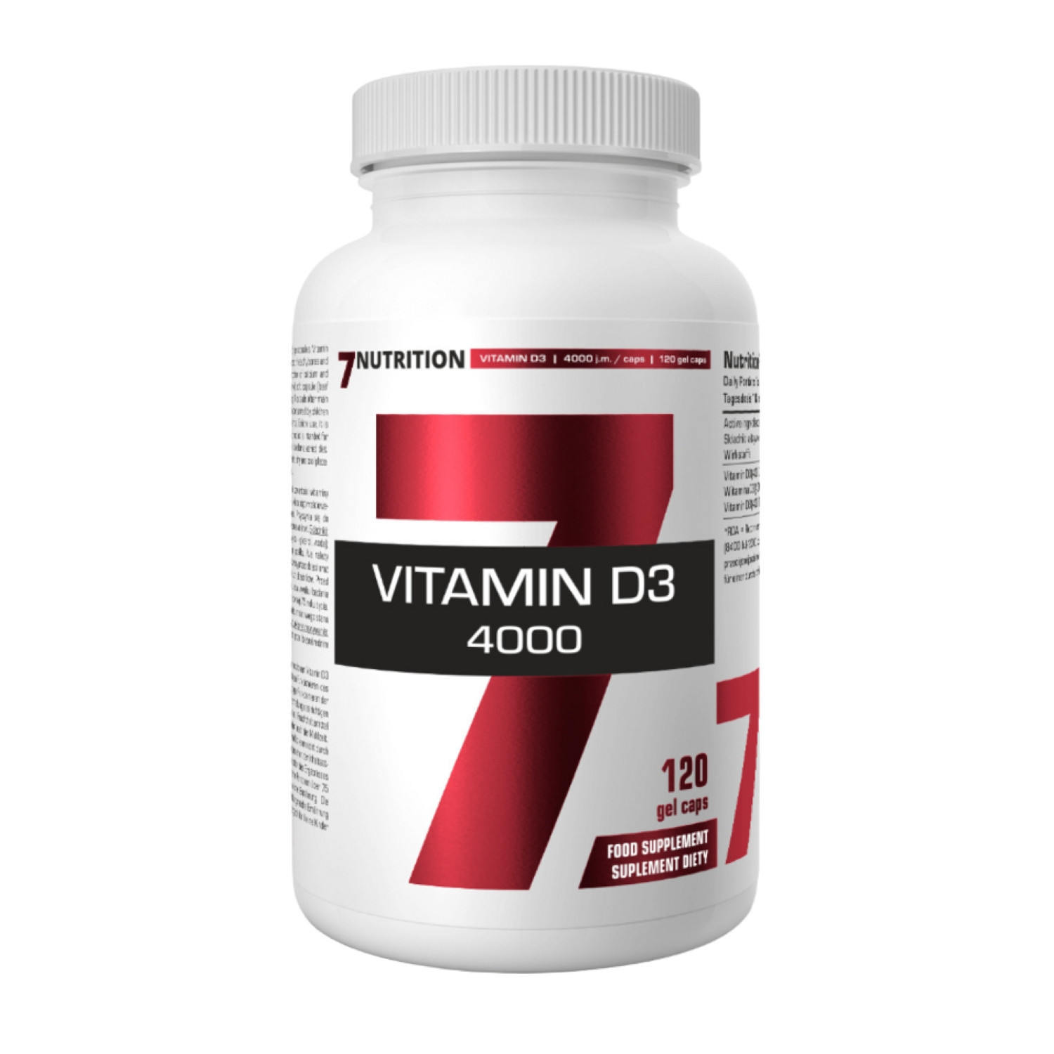 7Nutrition Vitamin D3 4000 120 Gel Caps
