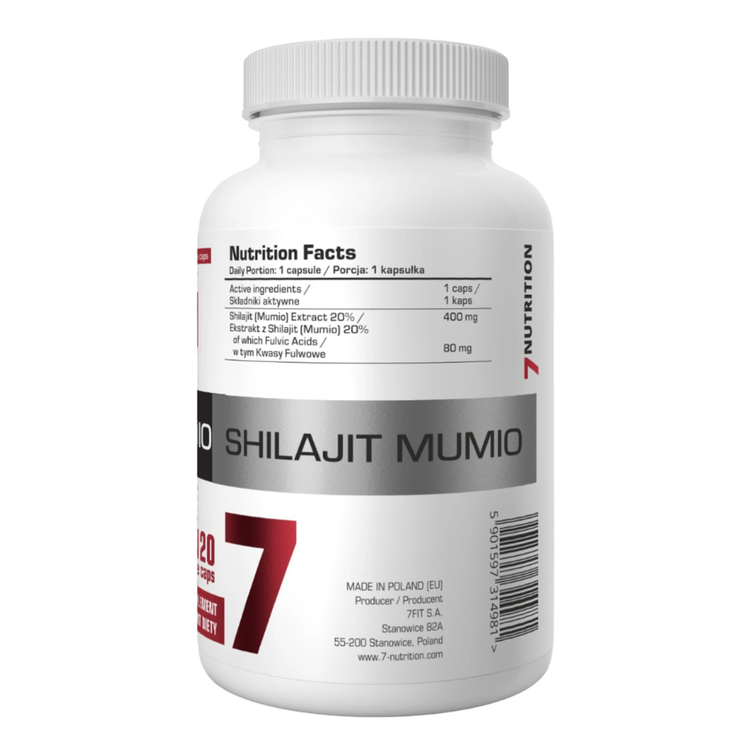 7Nutrition Shilajit Mumio 120 Vege Caps