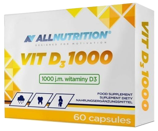 ALLNUTRITION VIT D3 1000 60 CAPS CLEAR