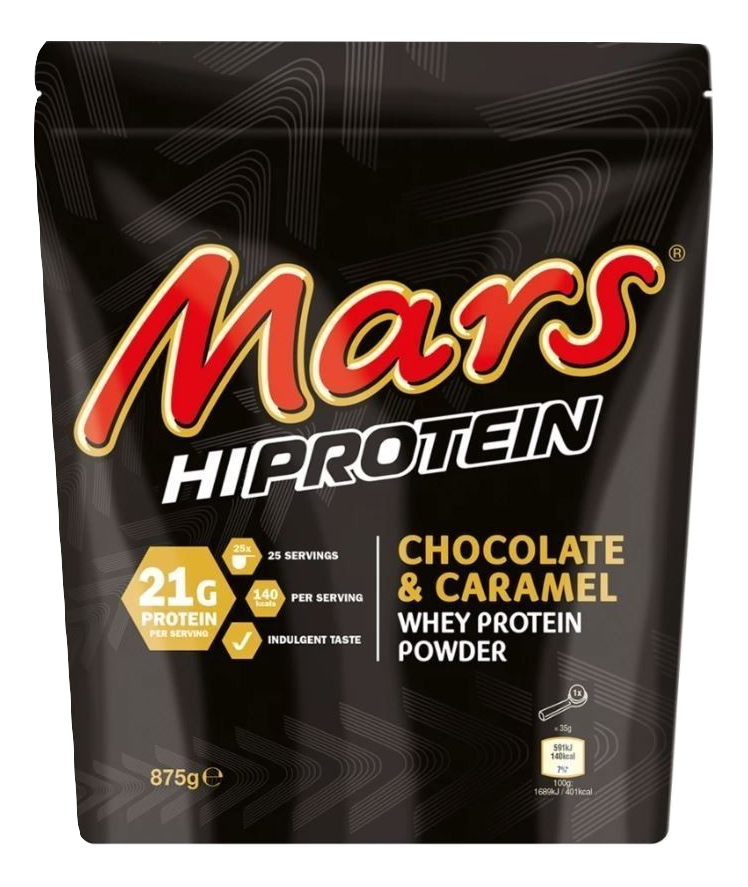 MARS HI PROTEIN POWDER CHOCOLATE & CARAMEL 875G CLEAR