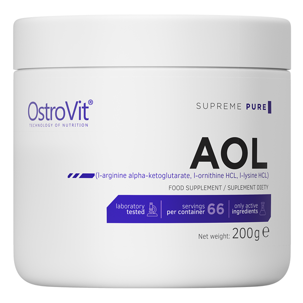 OSTROVIT AOL SUPREME PURE POWDER 200G FRONT CLEAR