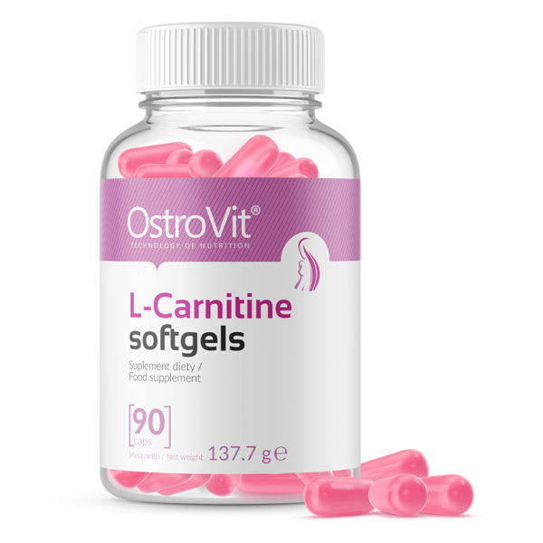 OSTROVIT L-CARNITINE SOFTGELS FRONT 90 CAPS CLEAR